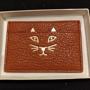 Charlotte Olympia Brown Feline Card Holder